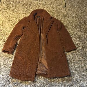 Ladies Rust teddy trench size medium